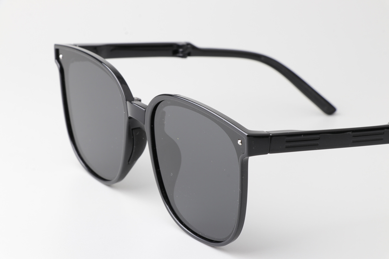 WT7901 Folding Sunglasses Black Gray