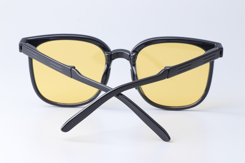 WT7901 Folding Sunglasses Black Yellow