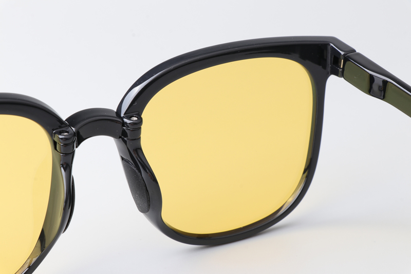 WT7901 Folding Sunglasses Black Yellow