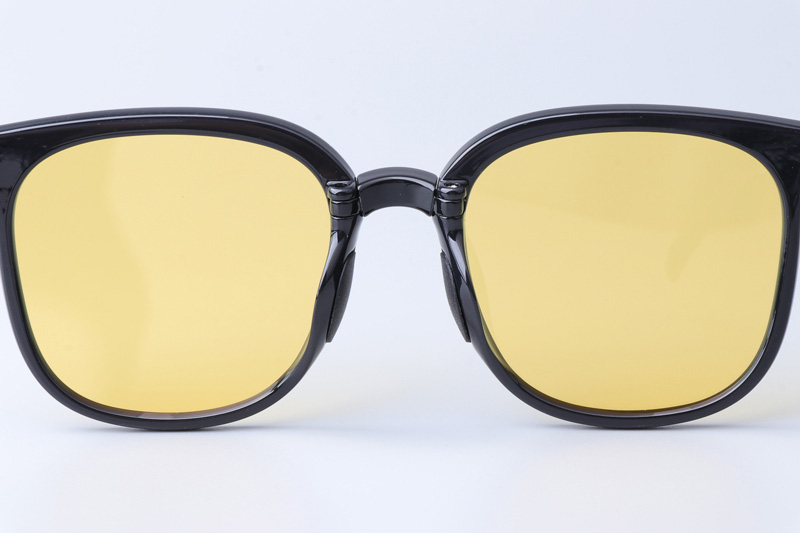 WT7901 Folding Sunglasses Black Yellow