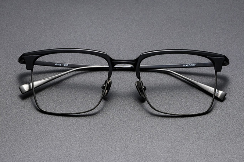 Waldorf Eyeglasses Black Gunmetal