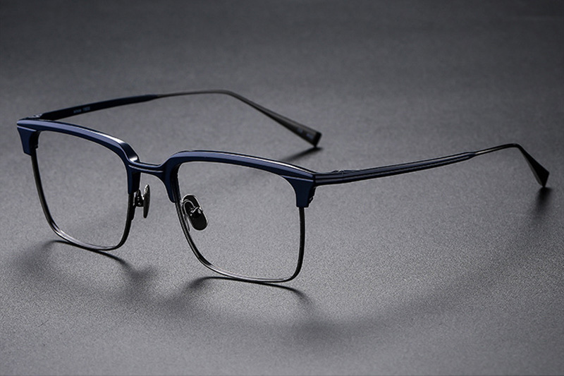 Waldorf Eyeglasses Blue Gunmetal