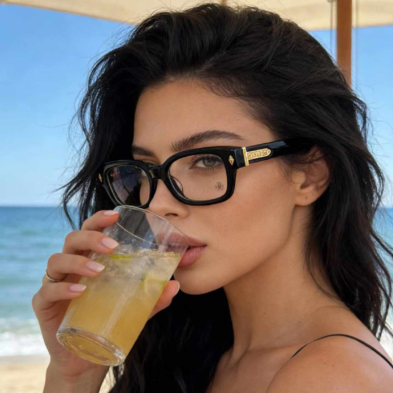 Weirdo Eyeglasses Black Gold