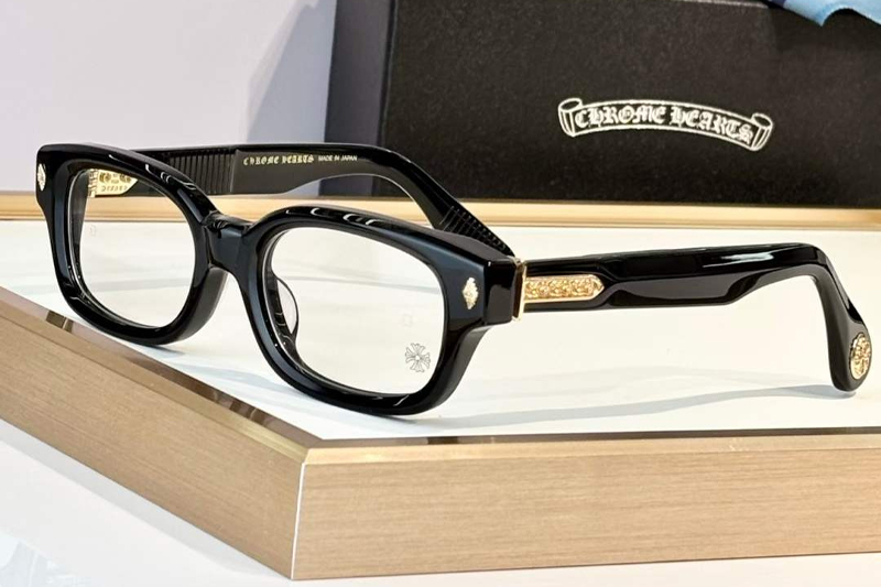 Weirdo Eyeglasses Black Gold