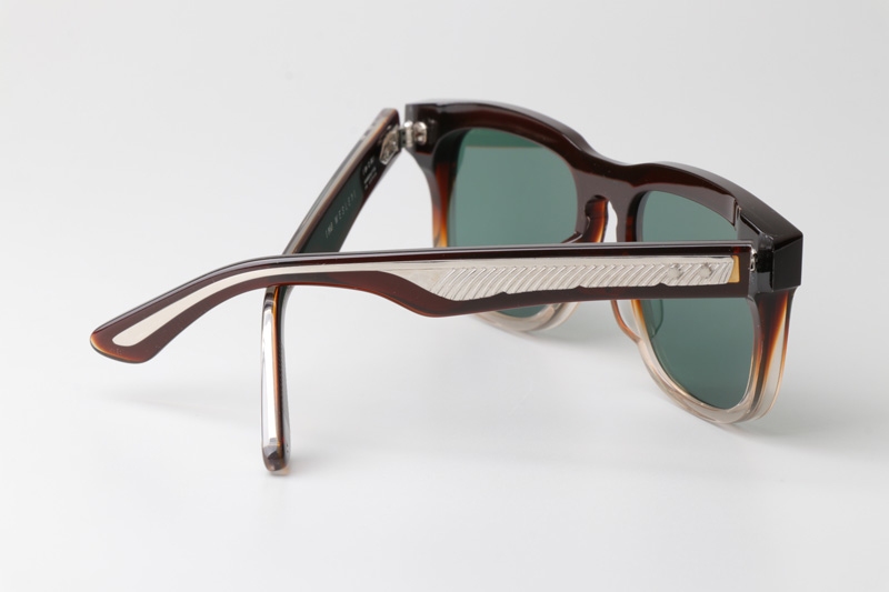 Wesley Sunglasses Red Transparent Green