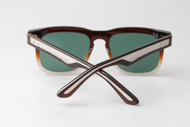 Wesley Sunglasses Red Transparent Green