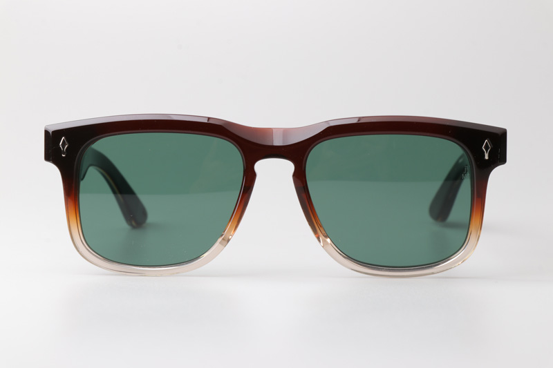 Wesley Sunglasses Red Transparent Green