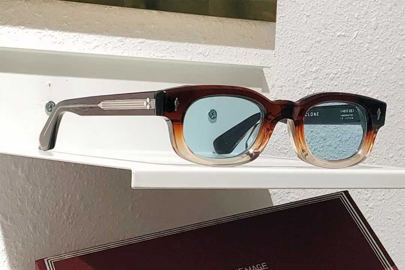 Whiskeyclone Sunglasses Red Transparent Blue