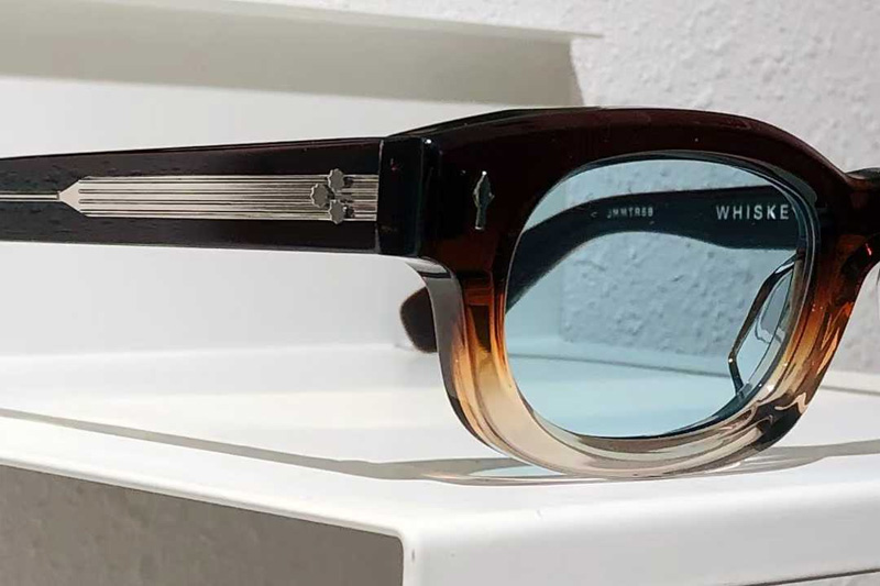 Whiskeyclone Sunglasses Red Transparent Blue