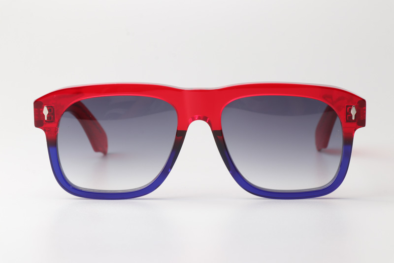 Yves Sunglasses Red Blue Gradient Gray
