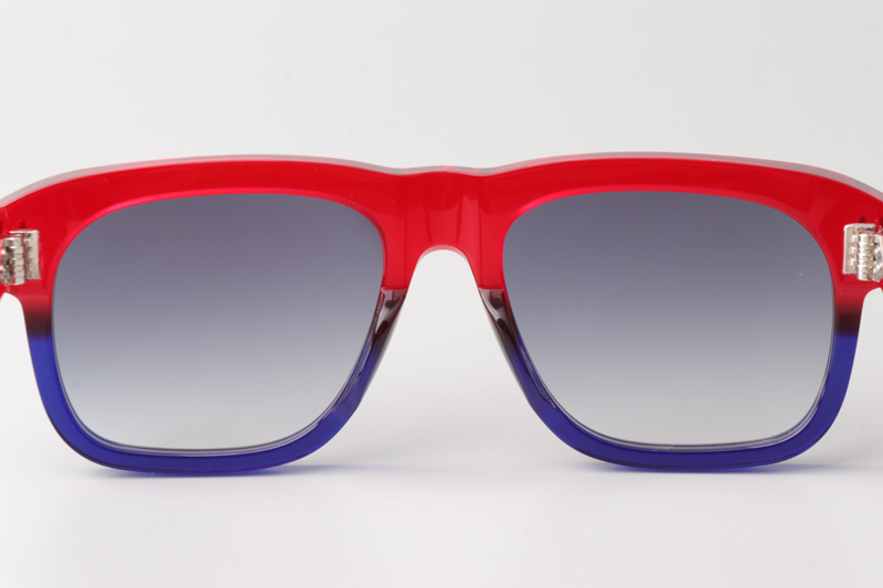 Yves Sunglasses Red Blue Gradient Gray