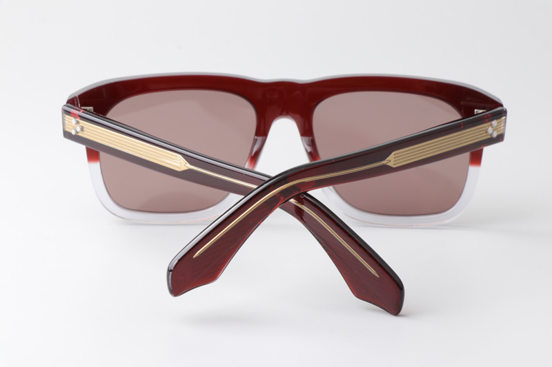 Yves Sunglasses Red Transparent Pink