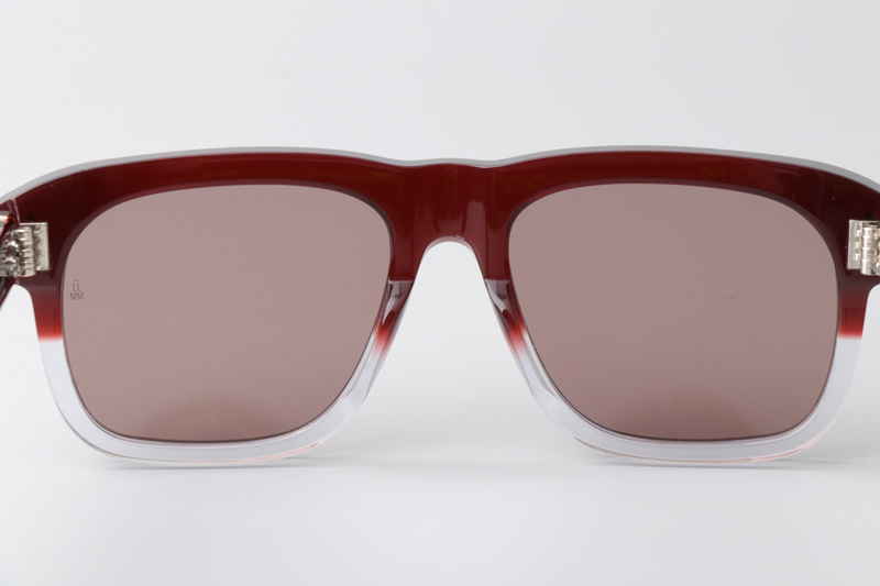 Yves Sunglasses Red Transparent Pink