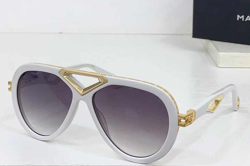 Z072 Sunglasses White Gradient Gray