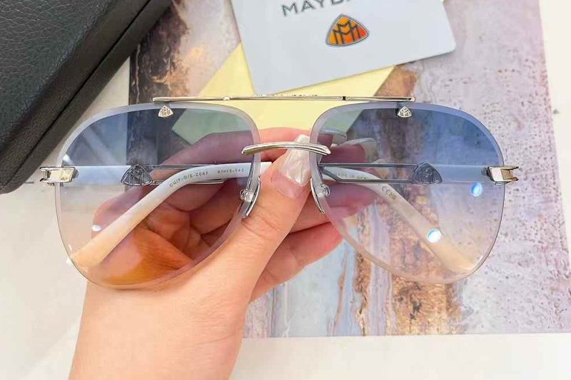 Z087 Sunglasses Silver Gradient Blue