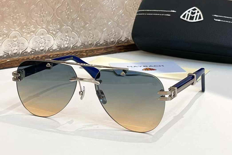 Z103 Sunglasses Silver Blue Gradient Blue