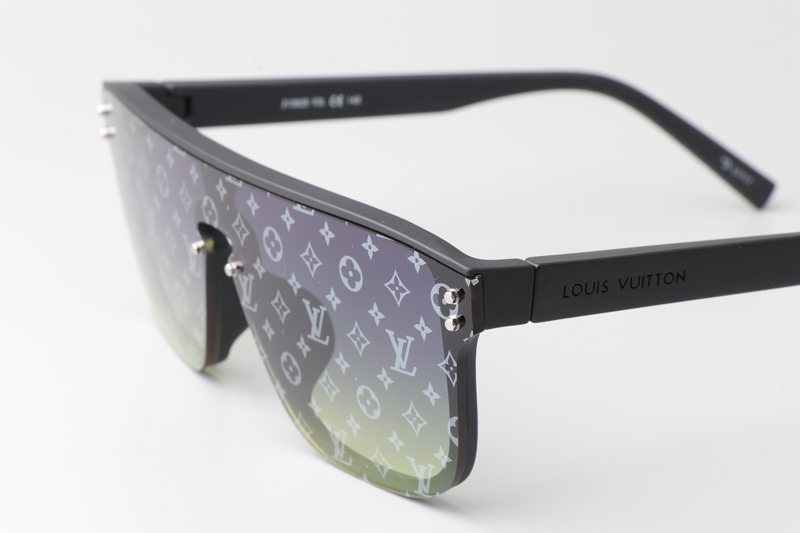 Z1082E Sunglasses Matte Black Gradient Gray Logo
