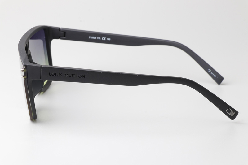 Z1082E Sunglasses Matte Black Gradient Gray Logo