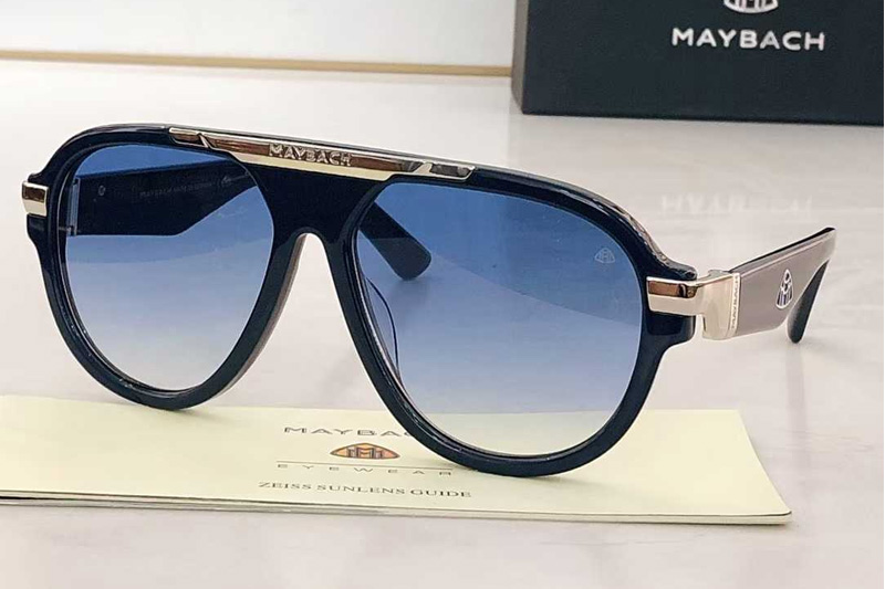 Z116 Sunglasses Black Silver Gradient Blue