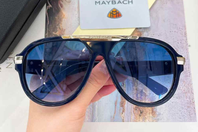Z116 Sunglasses Black Silver Gradient Blue