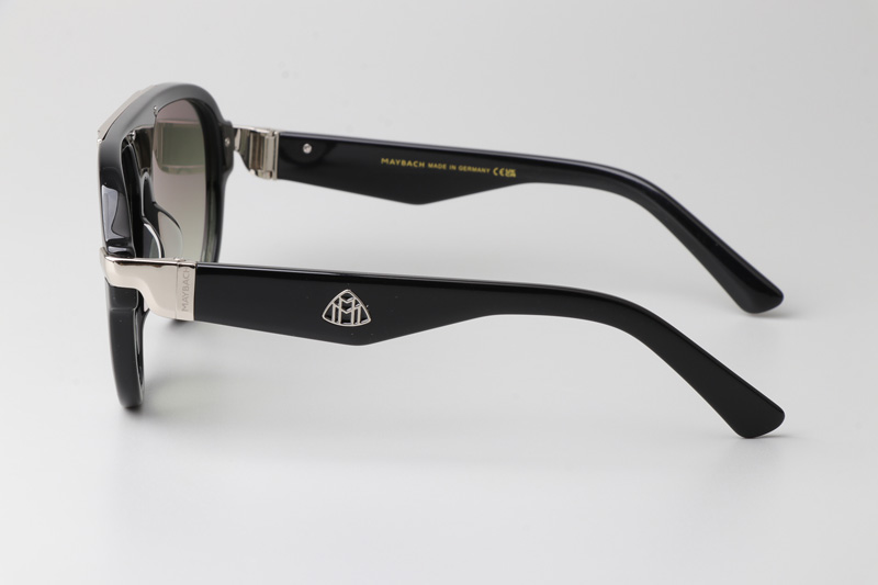 Z116 Sunglasses Black Silver Gradient Brown