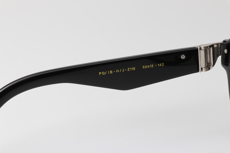 Z116 Sunglasses Black Silver Gradient Brown