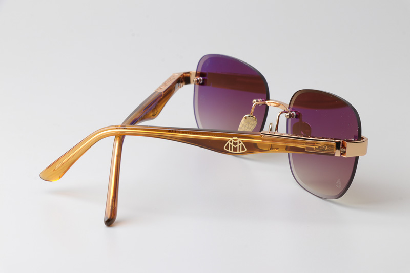 Z128 Sunglasses Gold Gradient Brown