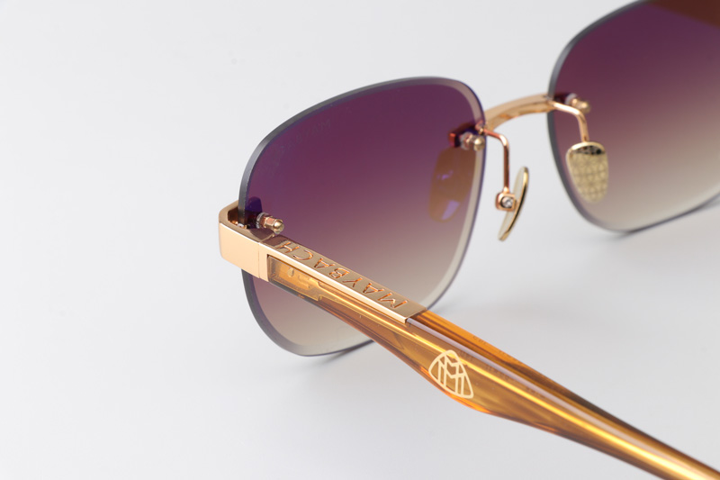 Z128 Sunglasses Gold Gradient Brown