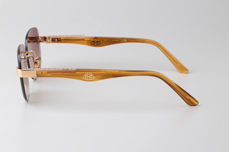 Z128 Sunglasses Gold Gradient Brown