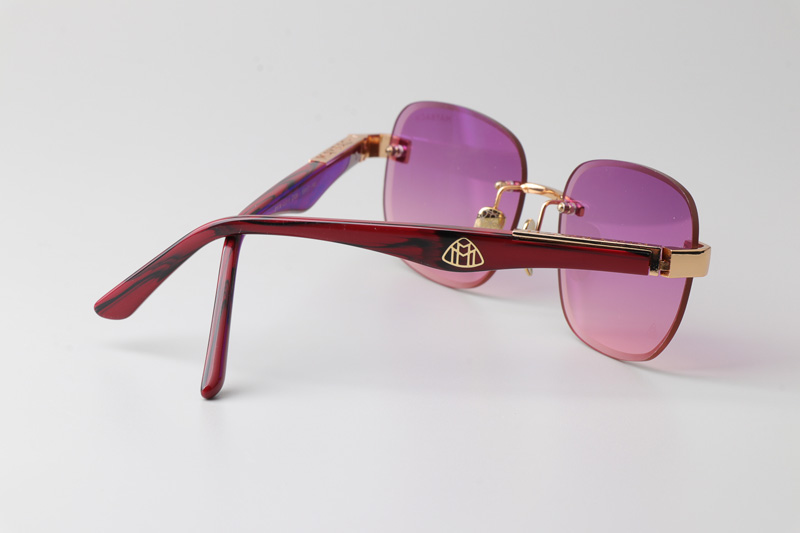 Z128 Sunglasses Gold Gradient Pink