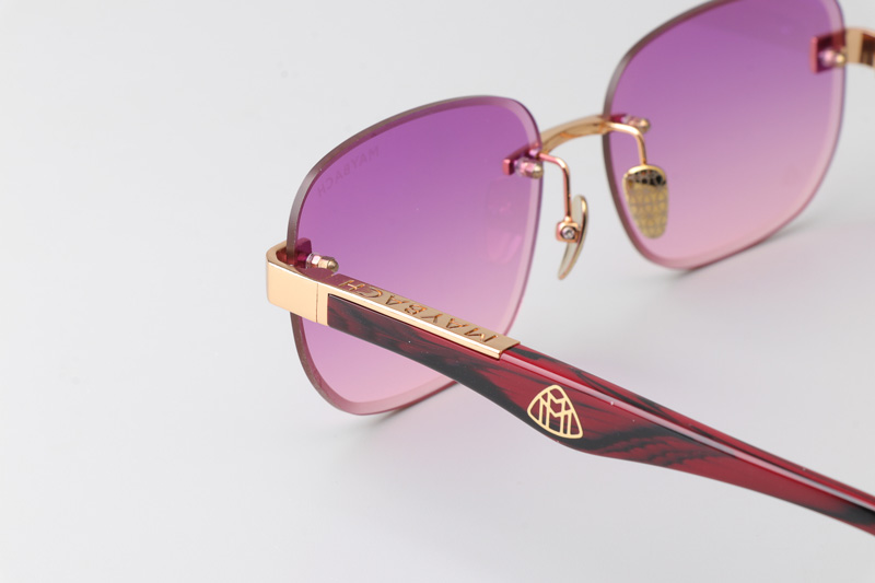 Z128 Sunglasses Gold Gradient Pink