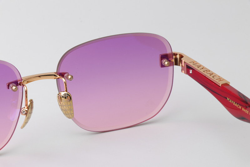 Z128 Sunglasses Gold Gradient Pink