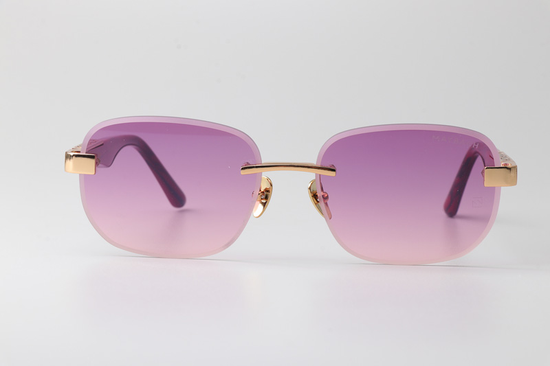 Z128 Sunglasses Gold Gradient Pink