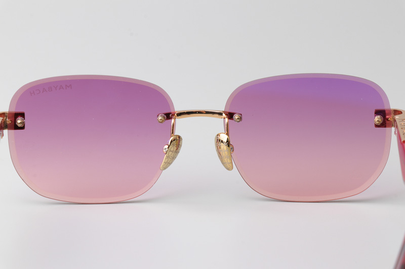 Z128 Sunglasses Gold Gradient Pink