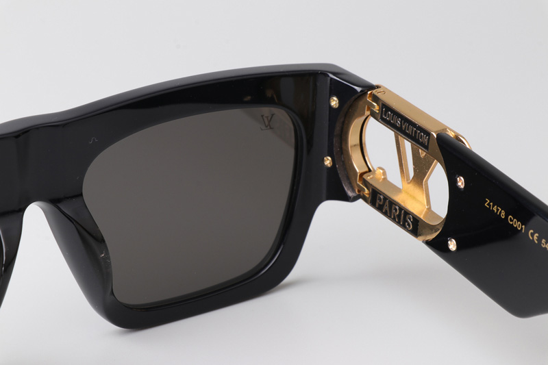 Z1478E Sunglasses Black Gold Gray