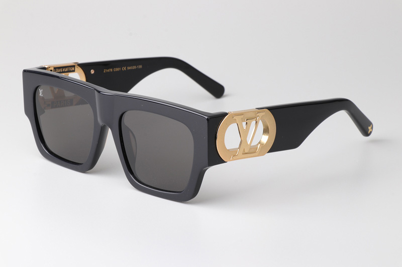 Z1478E Sunglasses Black Gold Gray