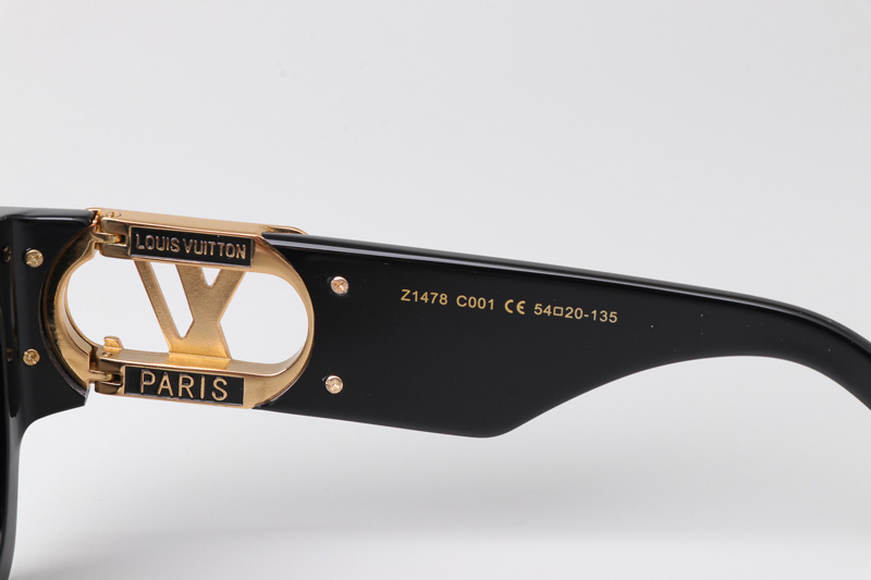 Z1478E Sunglasses Black Gold Gray