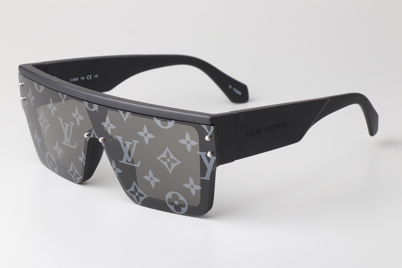 Z1583E Sunglasses Matte Black Gray Logo