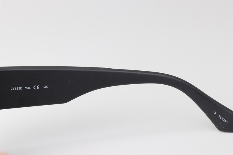 Z1583E Sunglasses Matte Black Gray Logo