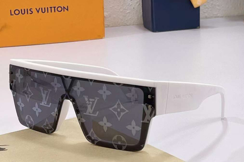 Z1583E Sunglasses White Gray Logo
