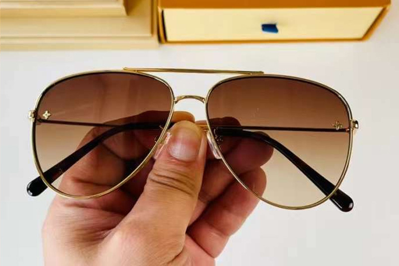 Z1620U Sunglasses Gold Gradient Brown