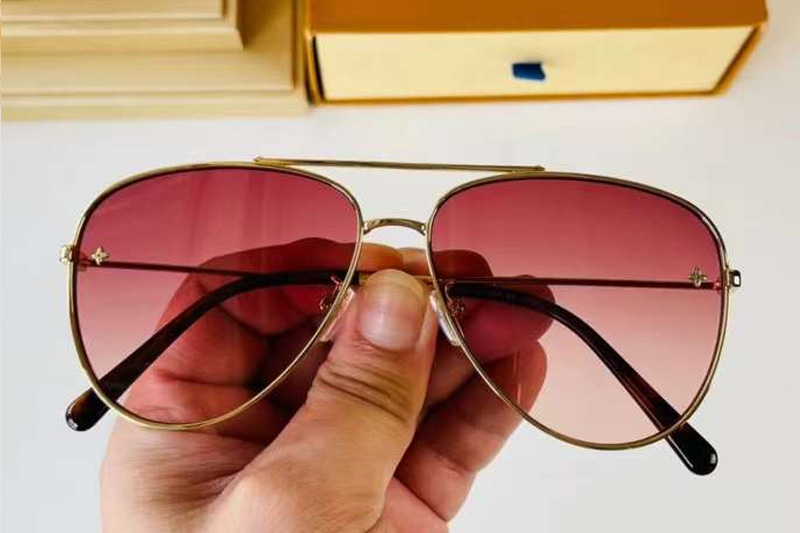 Z1620U Sunglasses Gold Gradient Red