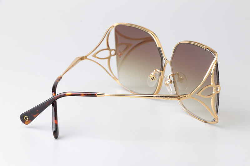 Z1632U Sunglasses Gold Gradient Brown