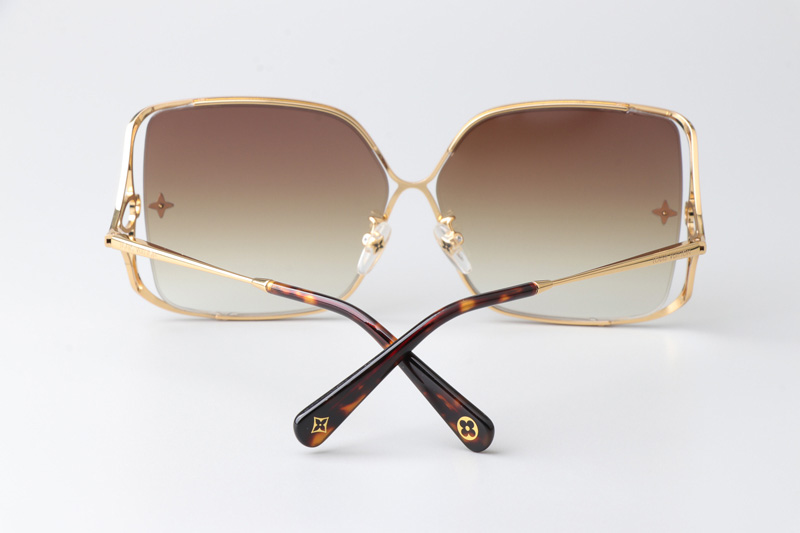 Z1632U Sunglasses Gold Gradient Brown