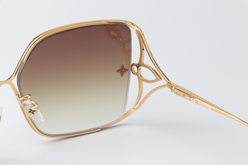 Z1632U Sunglasses Gold Gradient Brown