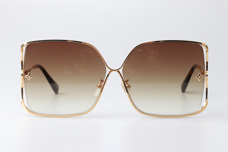 Z1632U Sunglasses Gold Gradient Brown