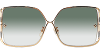Z1632U Sunglasses Gold Gradient Green