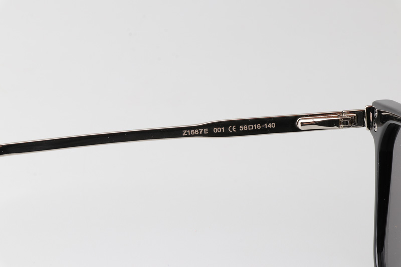 Z1667 Sunglasses In Black Silver Grey