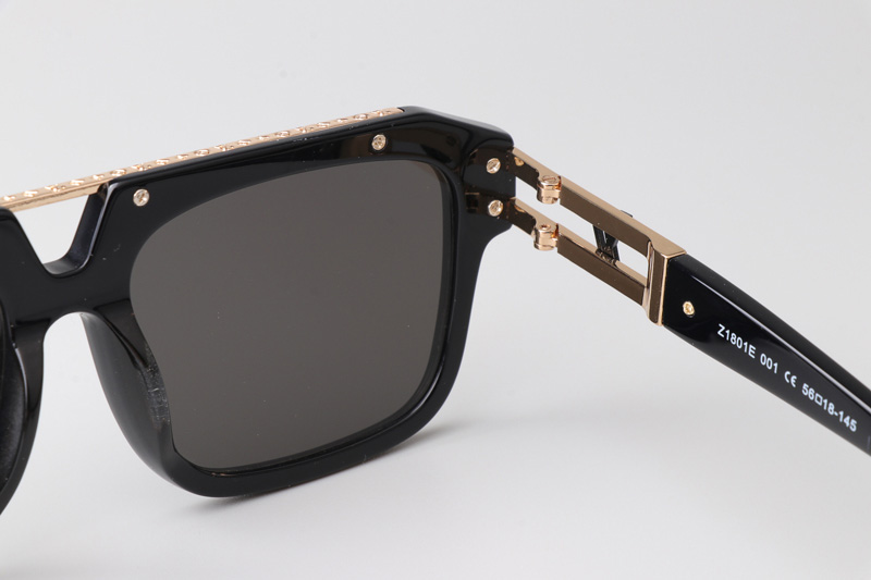 Z1801E Sunglasses Black Gold Gray