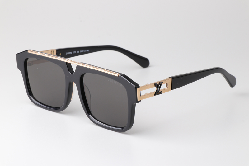Z1801E Sunglasses Black Gold Gray
